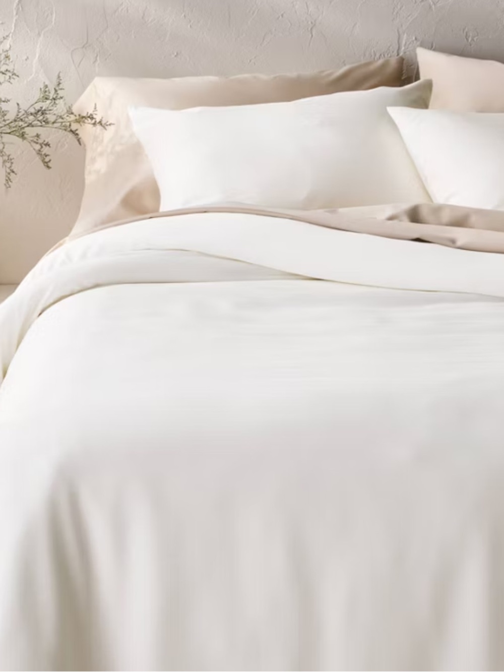 Casaluna King Rayon from Bamboo Duvet Set White - Duvet Cover Two cases, NWT